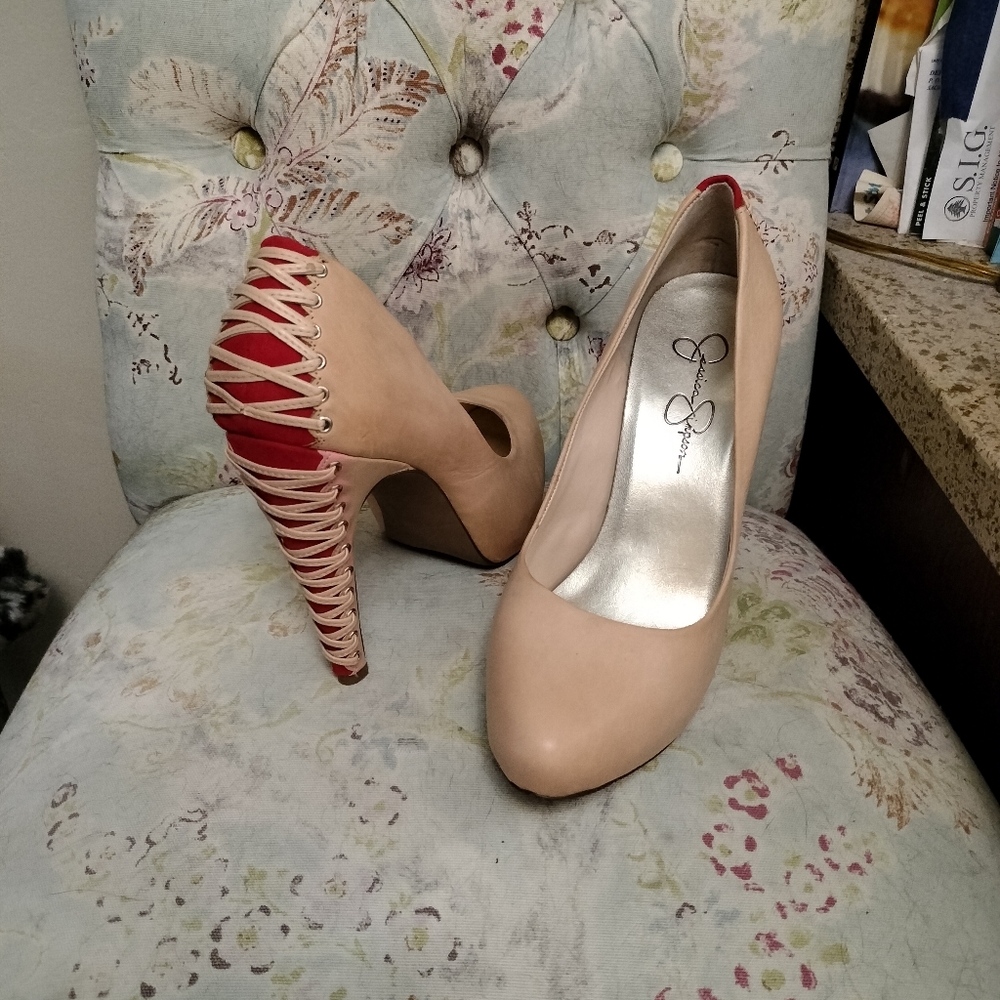 Jessica Simpson Corset Back Heels 👠